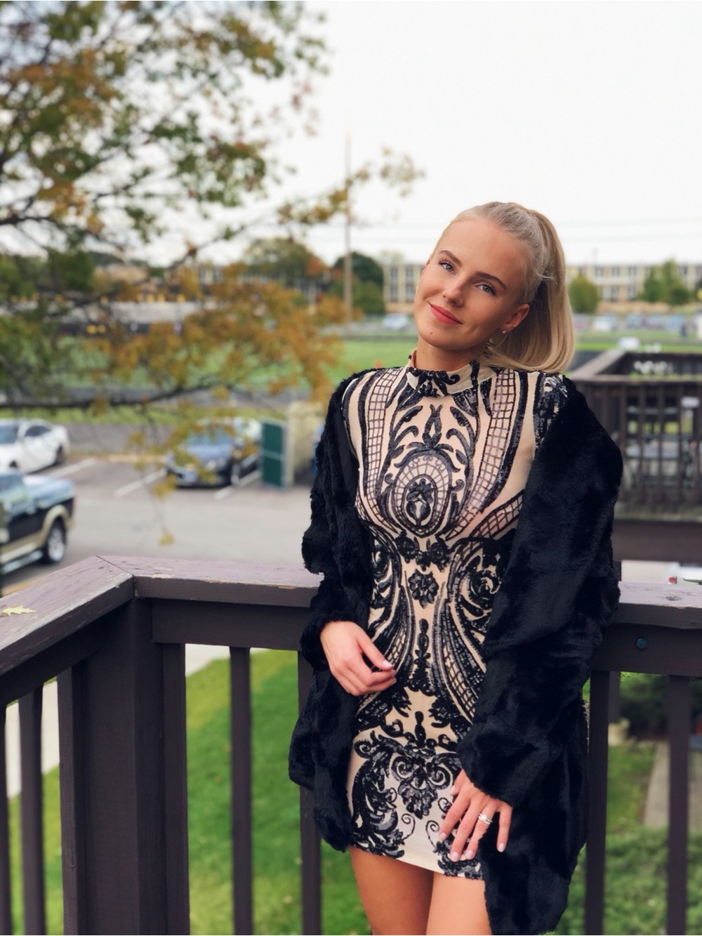 Elegant Black Sequence Mini Dress